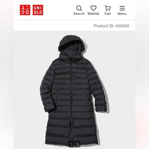 UNIQLO Ultra Light Down Long Puffer Coat - Black
